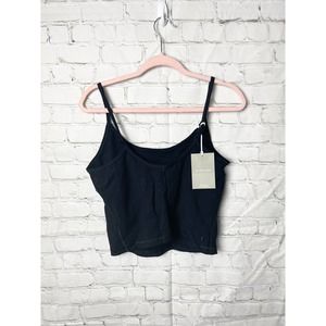 NWT Scoop Neck Crop Cami Black Size L